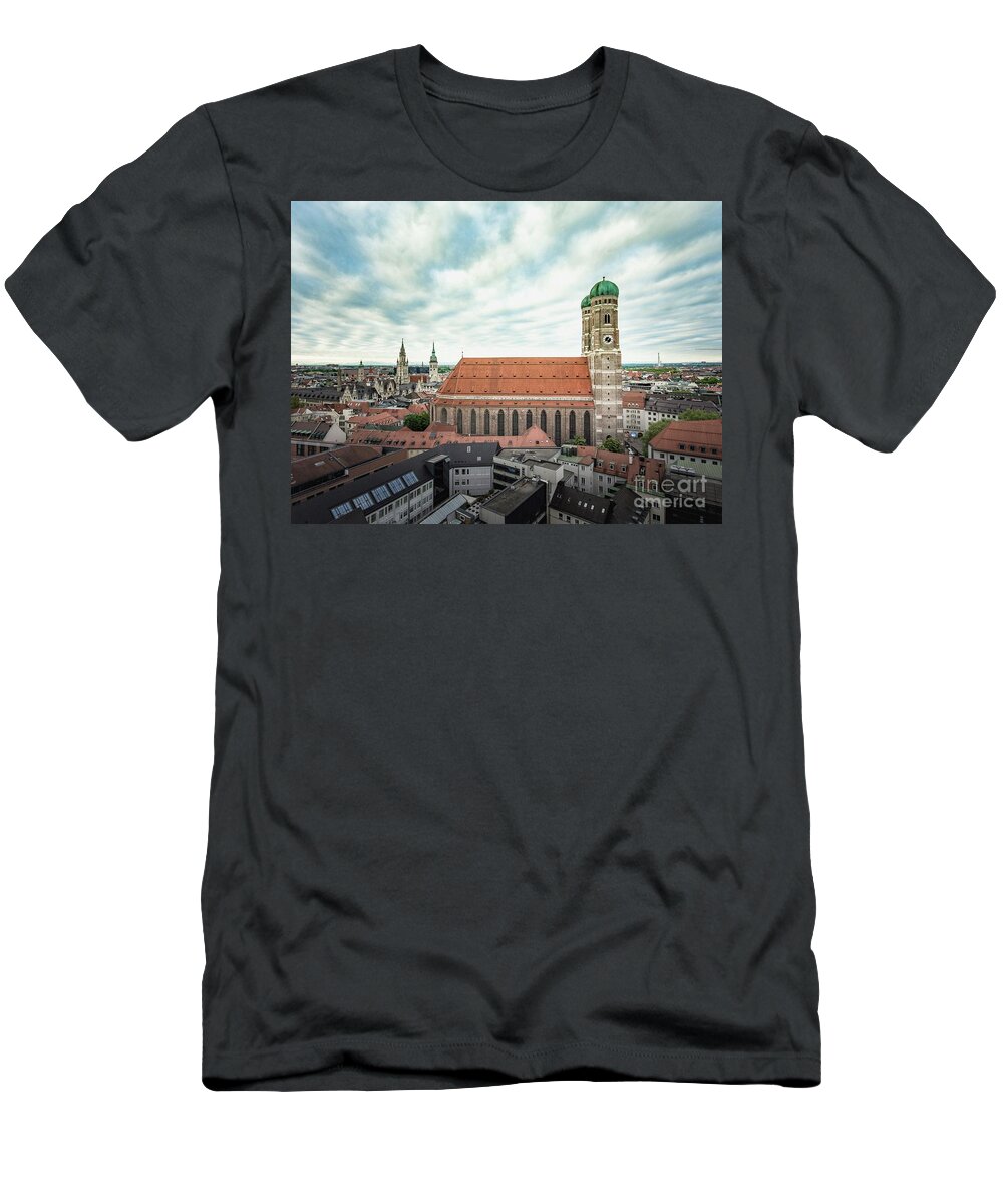 Bavaria T-Shirt featuring the photograph Munich - Frauenkirche by Hannes Cmarits