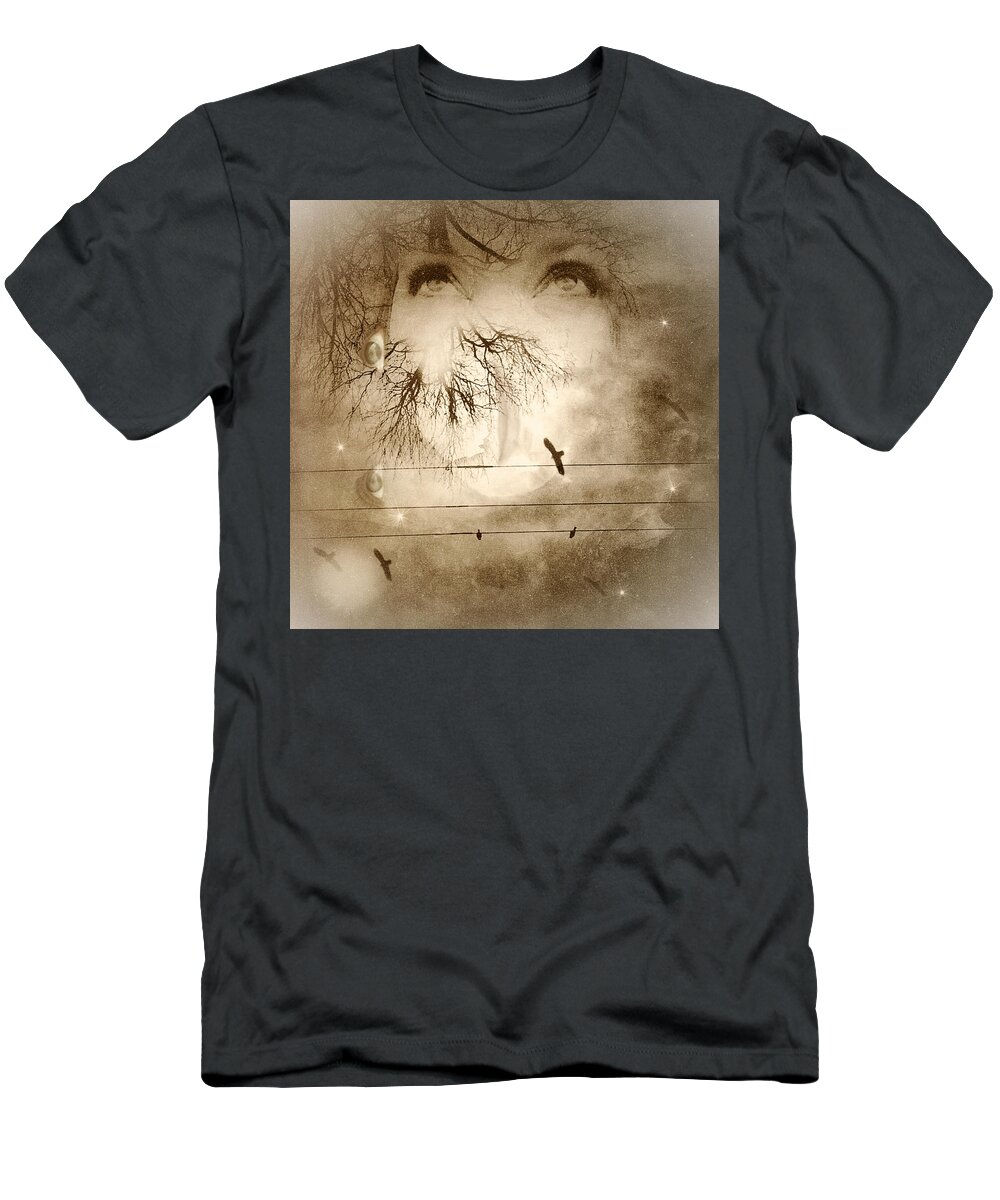 Muse T-Shirt featuring the digital art Muse by Melissa D Johnston