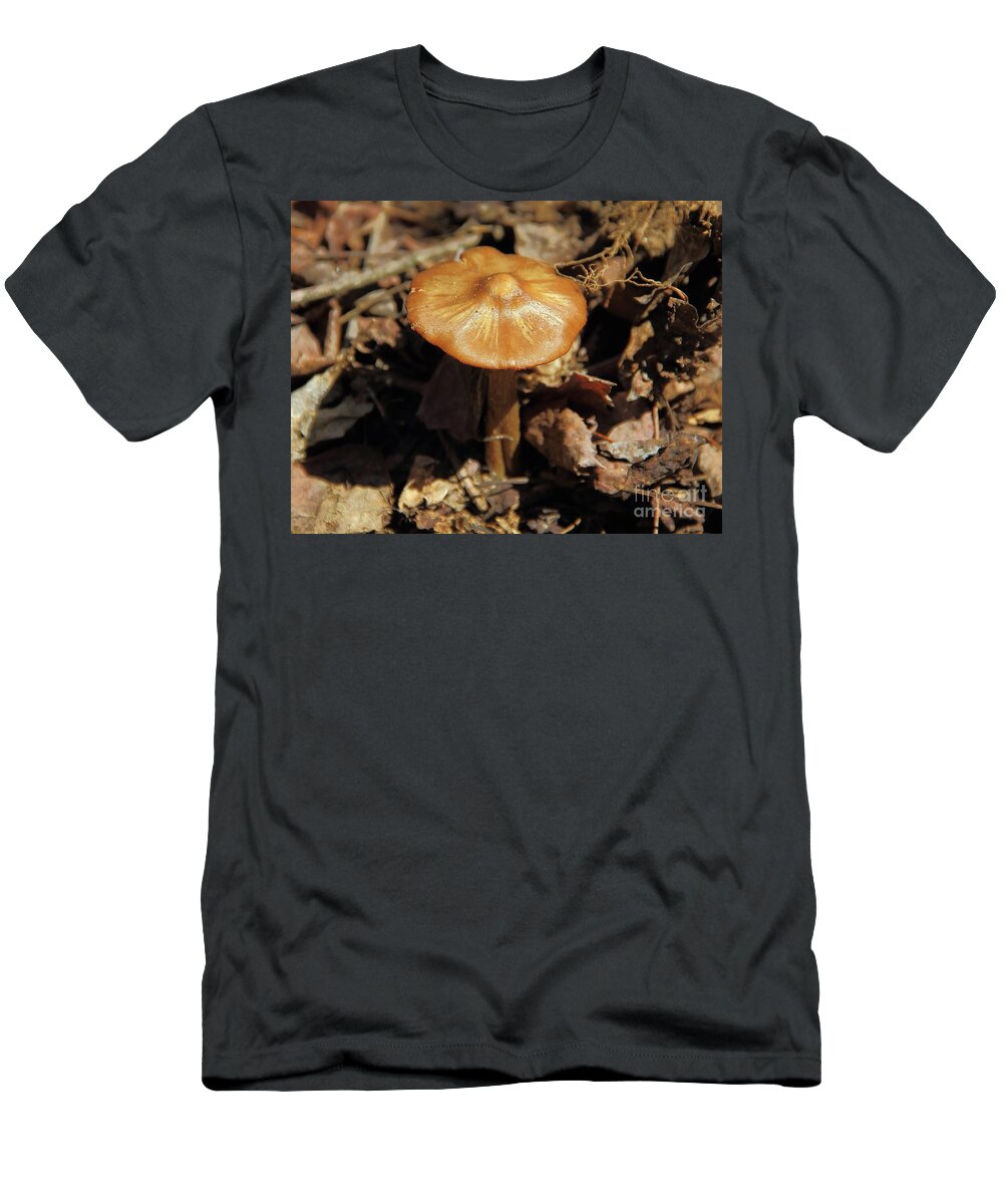 Mushroom T-Shirt featuring the photograph Mushroom Rising by Allen Nice-Webb