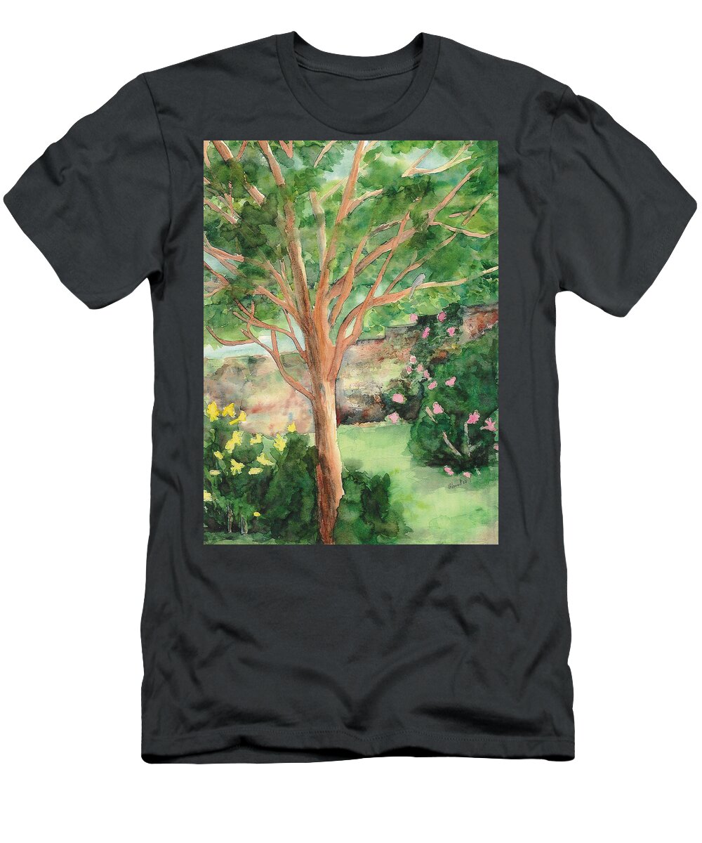 Landscape T-Shirt featuring the painting My Backyard by Vicki Housel