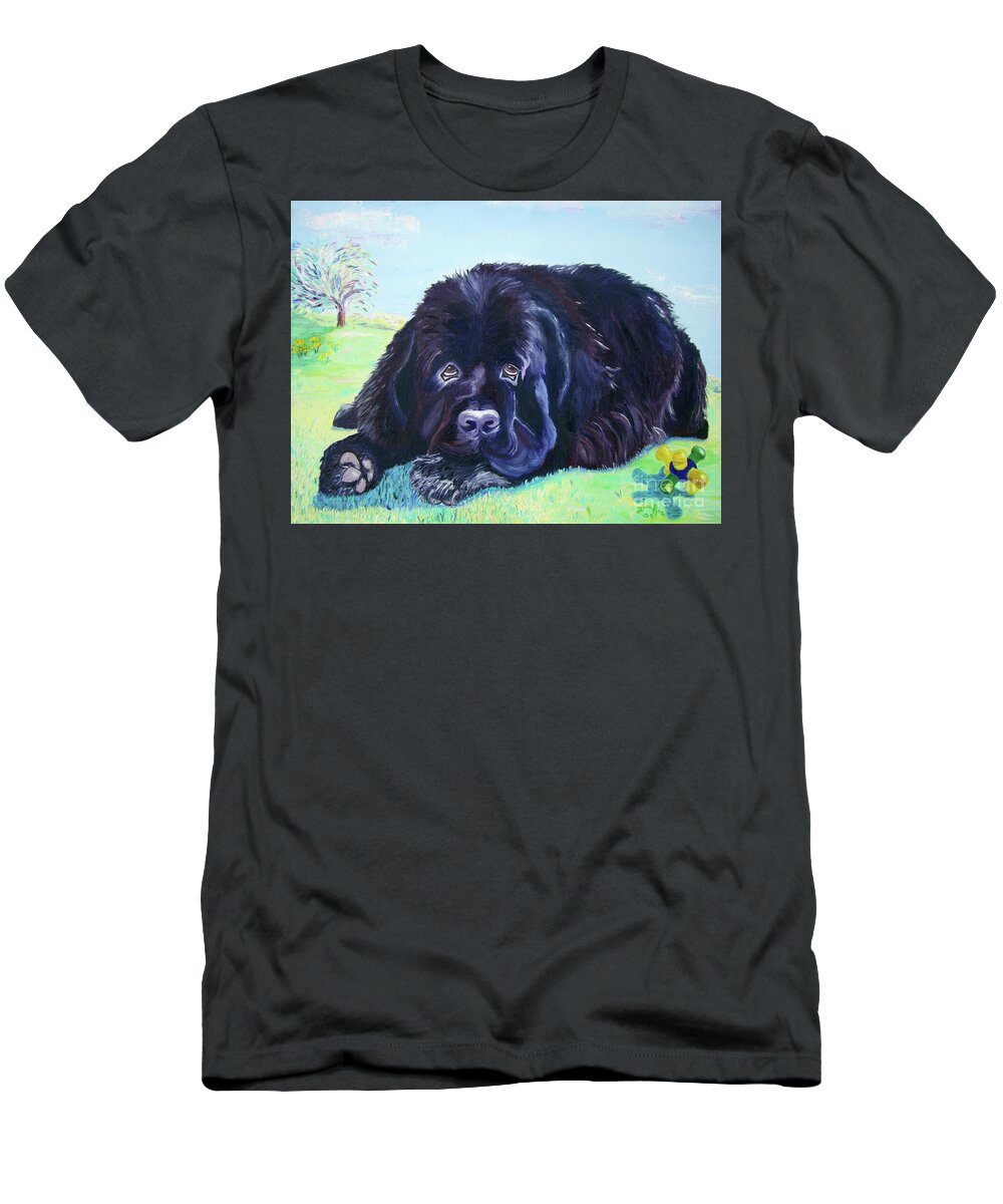 Newfoundland T-Shirt featuring the painting My Bennie by Lisa Rose Musselwhite