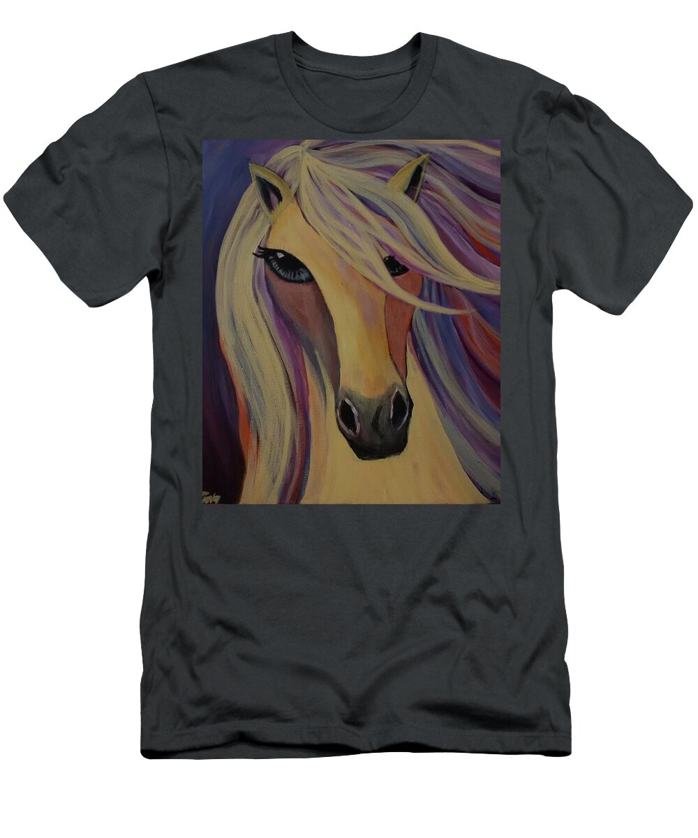 Horse T-Shirt featuring the painting My Horse by Lynne McQueen
