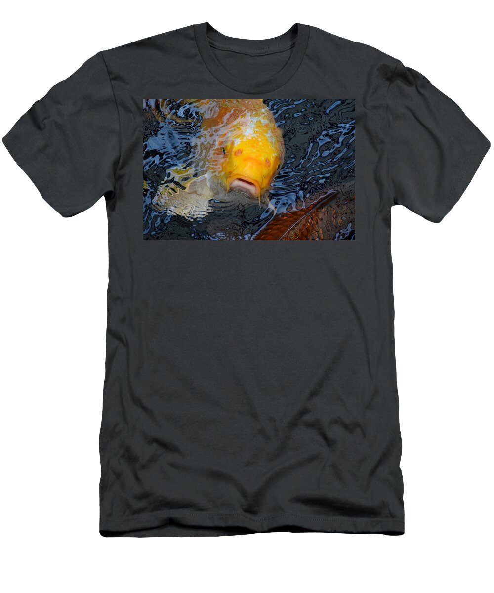 Koi T-Shirt featuring the photograph Helloooo...... by Jimmy Chuck Smith