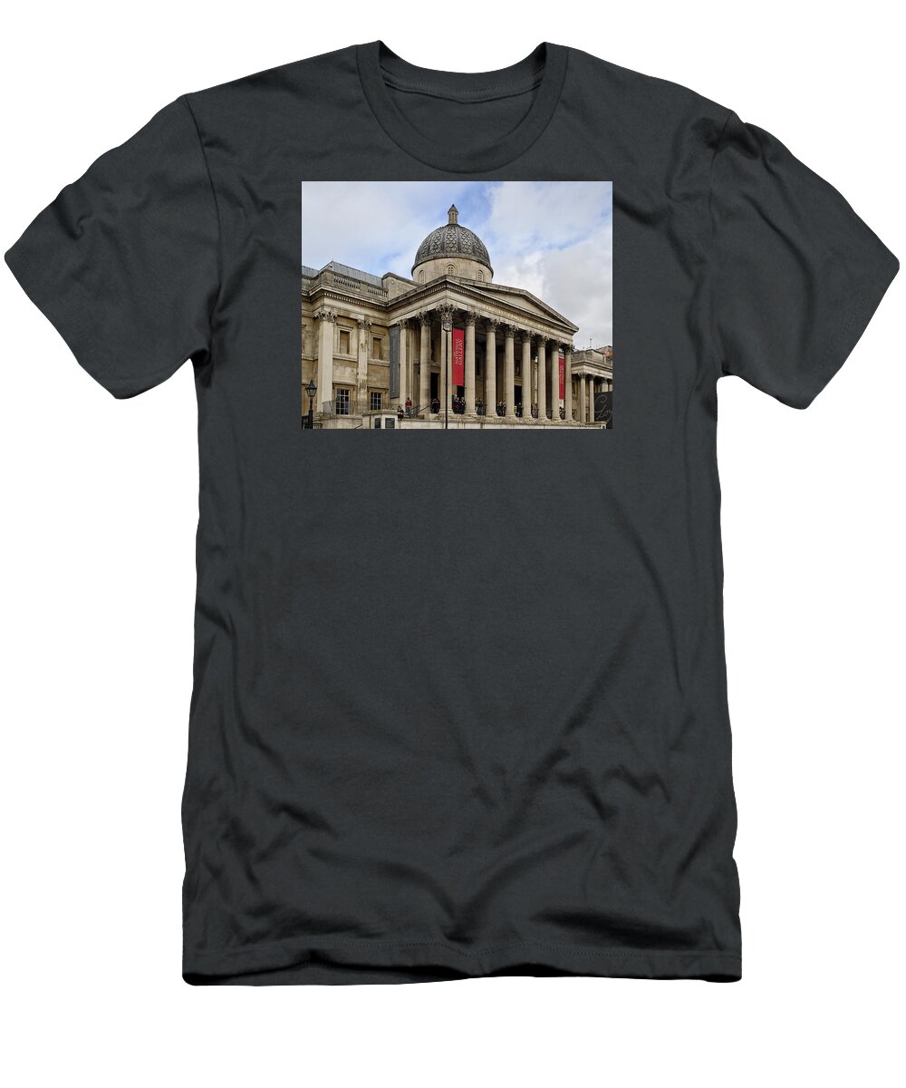 Gallery T-Shirt featuring the photograph National Gallery London by Shirley Mitchell