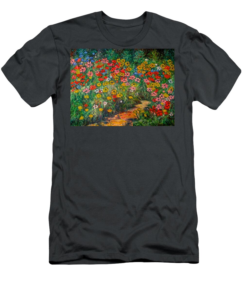Wildflowers T-Shirt featuring the painting Natural Rhythm by Kendall Kessler