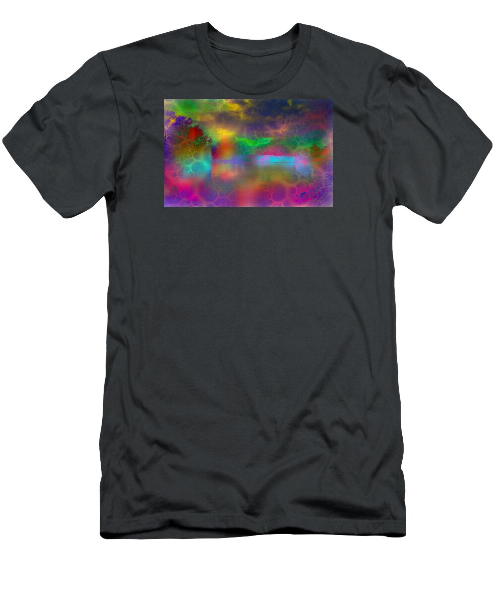 Nature T-Shirt featuring the digital art Nature Abstract by Lilia S