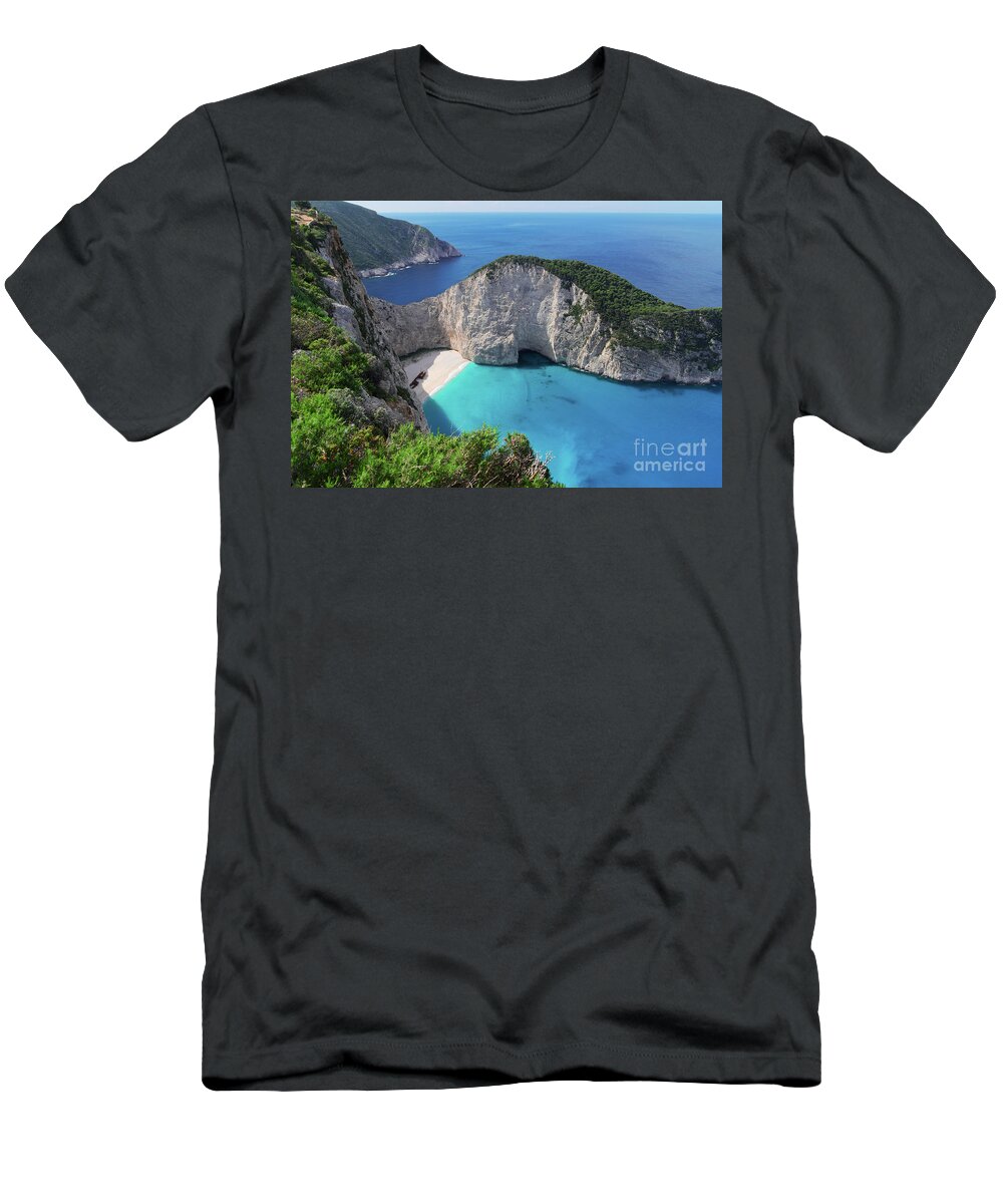 Navagio T-Shirt featuring the photograph Navagio Beach by Anastasy Yarmolovich