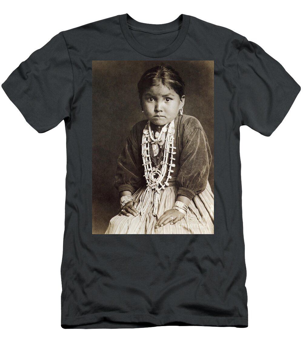1920 T-Shirt featuring the photograph Navajo Girl 1920 by Granger