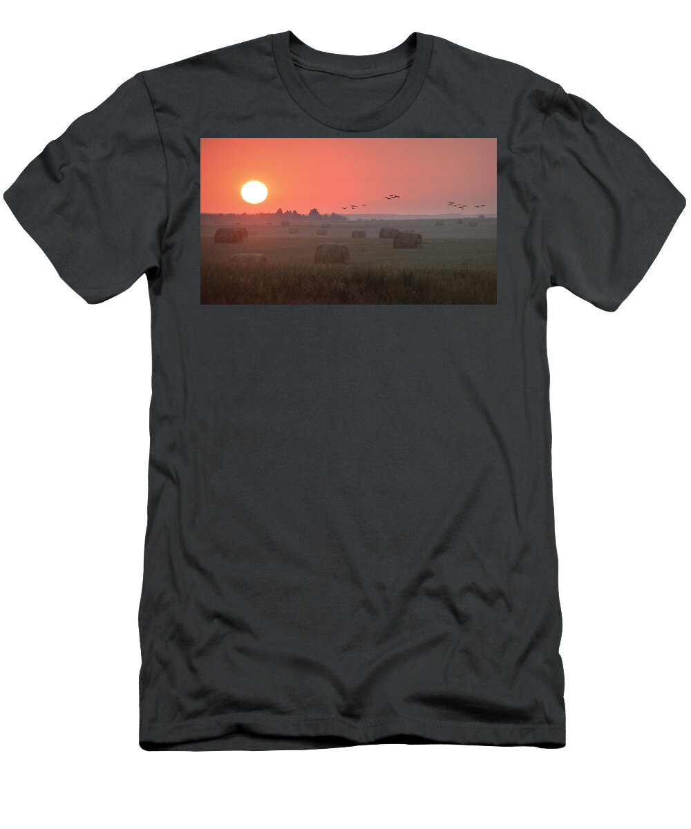 Nebraska T-Shirt featuring the photograph Nebraska Mornings.. by Al Swasey
