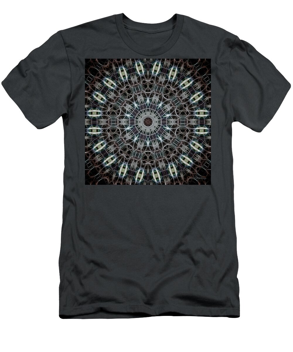 Tao T-Shirt featuring the painting Neon Mandala, Nbr 19E by Will Barger
