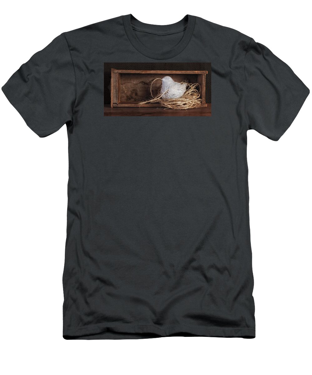 Art T-Shirt featuring the photograph Nesting Bird Still Life II by Tom Mc Nemar
