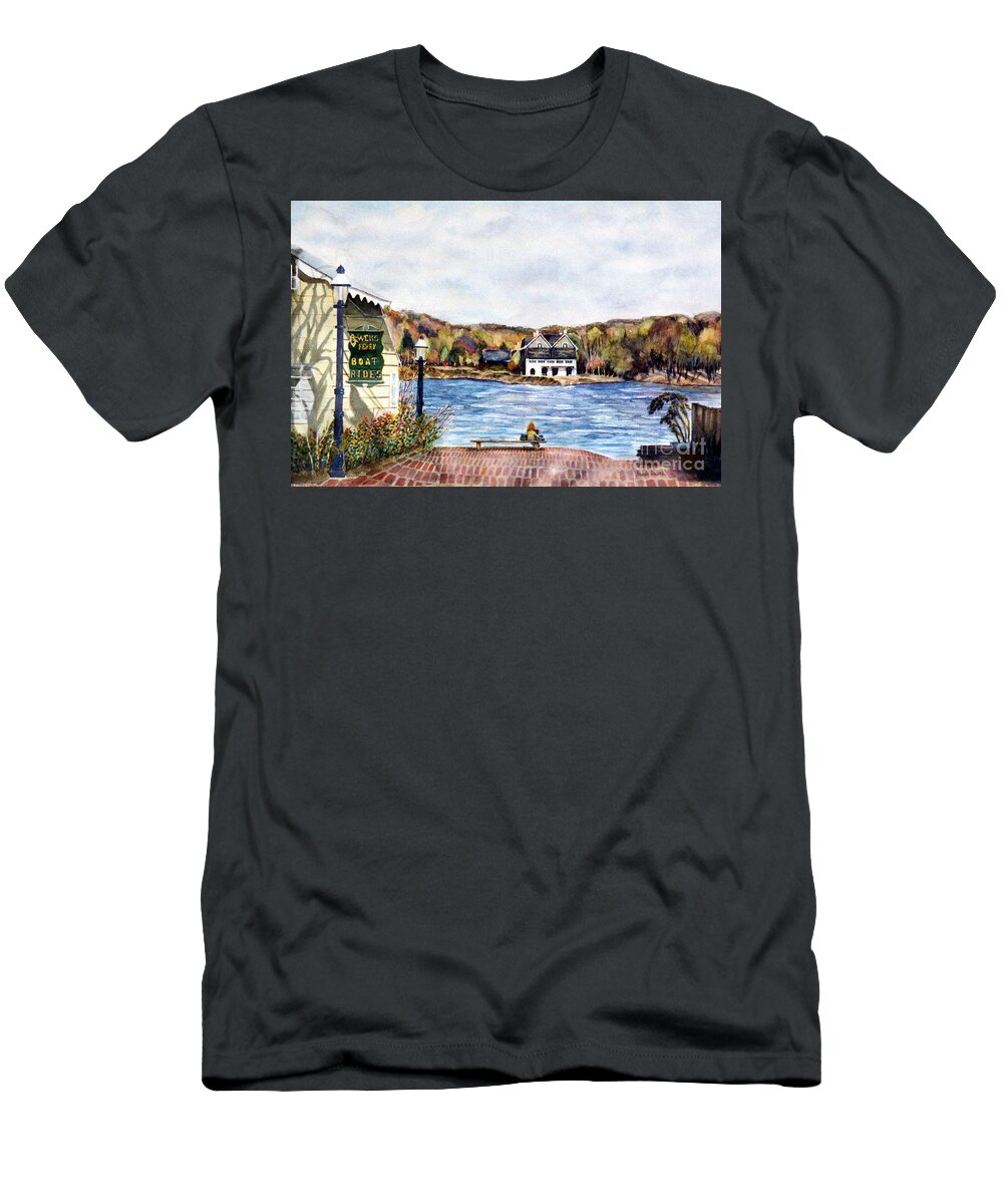 Ferry T-Shirt featuring the painting New Hope Ferry Ride by Pamela Parsons