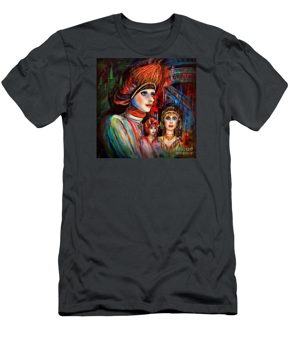 New Orleans T-Shirt featuring the mixed media New Orleans Live Mannequins by Walt Foegelle