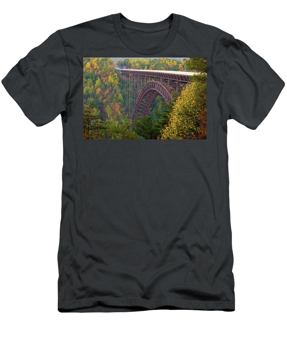 West Virginia T-Shirt featuring the photograph New River Gorge Bridge by Steve Stuller