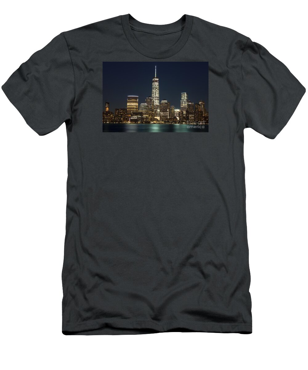 New York City T-Shirt featuring the photograph New York City Lower Manhattan by Anthony Totah