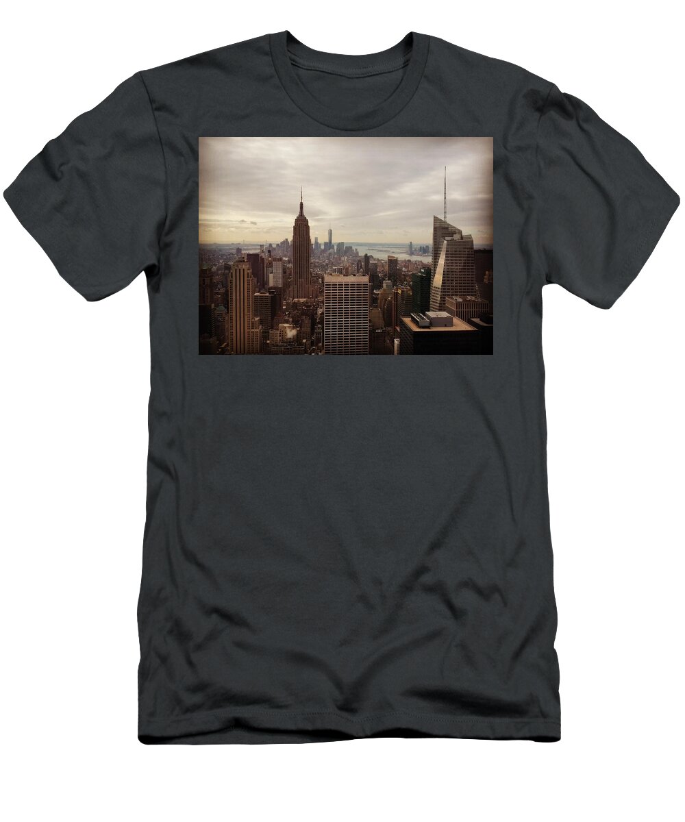 Nyc T-Shirt featuring the photograph New York City Skyline by Lush Life Travel