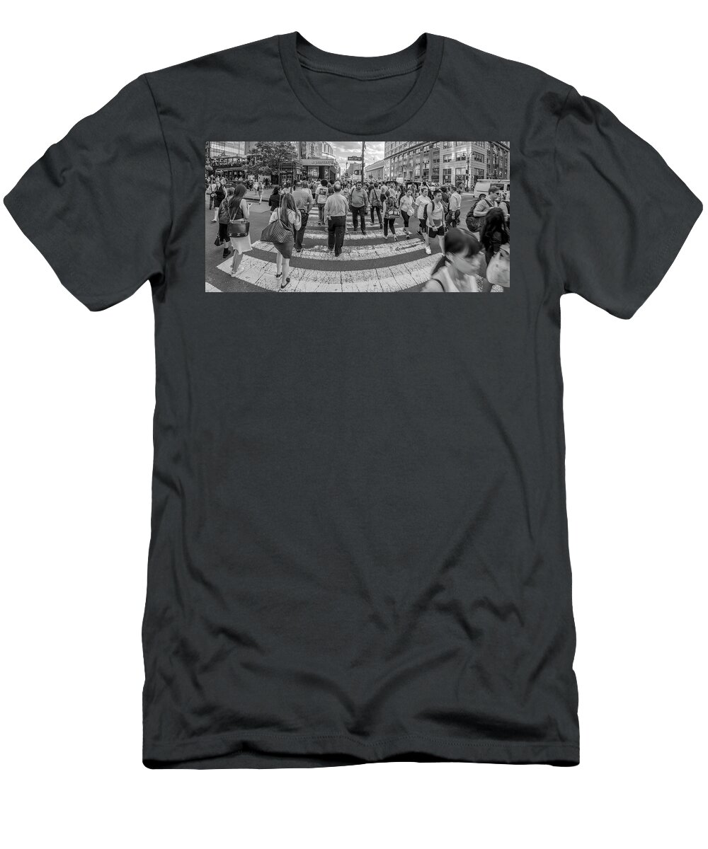 Nyc T-Shirt featuring the photograph New York Crowd by Glenn Woodell