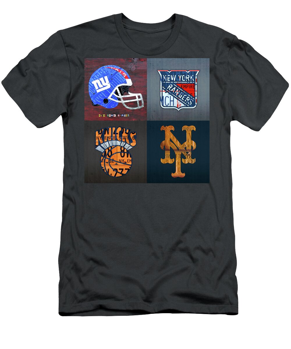 New York Sports Team Logo License Plate Art Giants Rangers Knicks