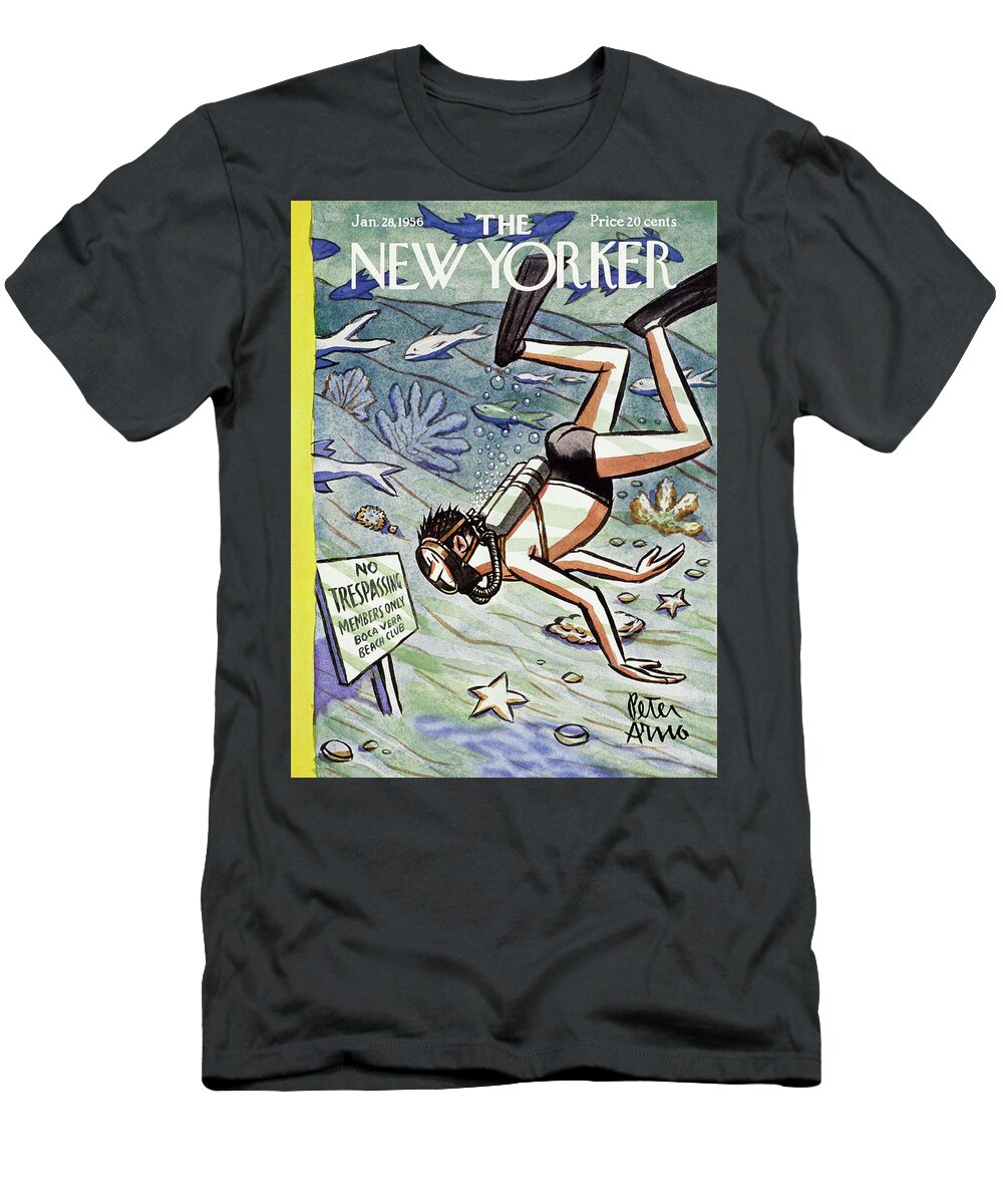 Scuba T-Shirt featuring the painting New Yorker January 28 1956 by Peter Arno
