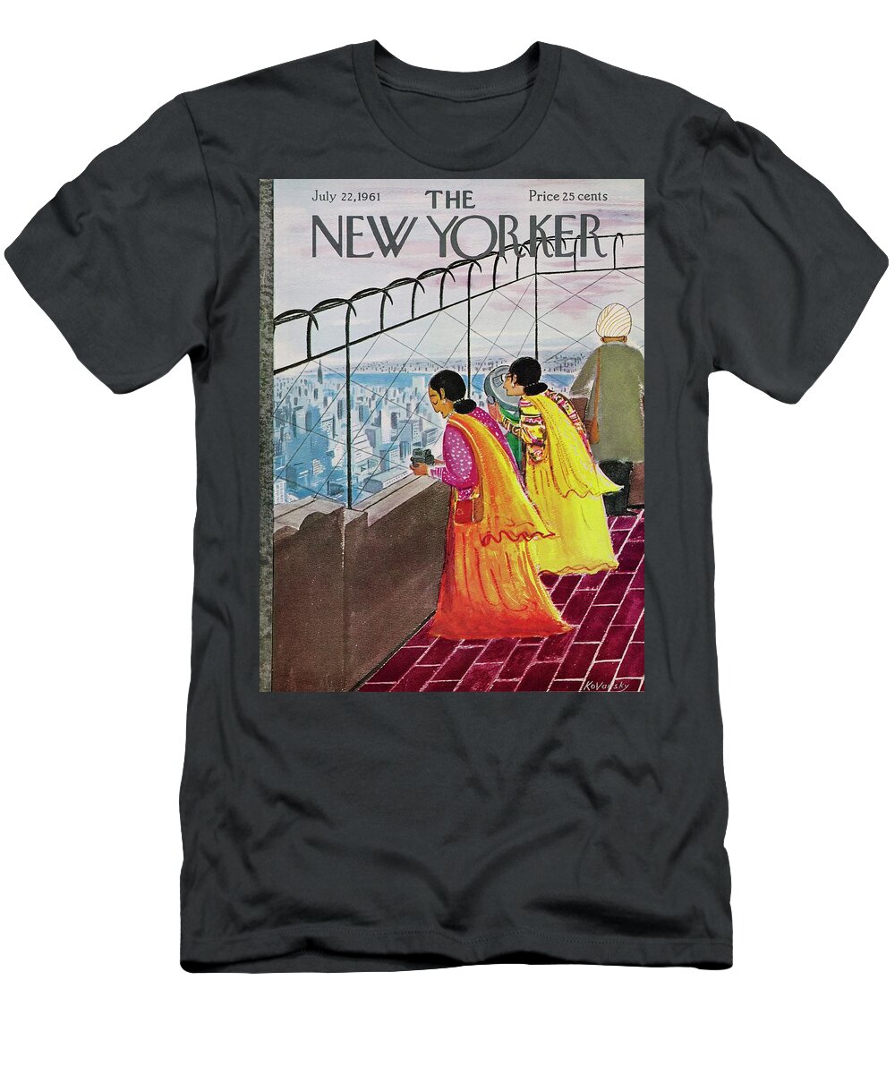 Illustration T-Shirt featuring the drawing New Yorker July 22 1961 by Anatole Kovarsky