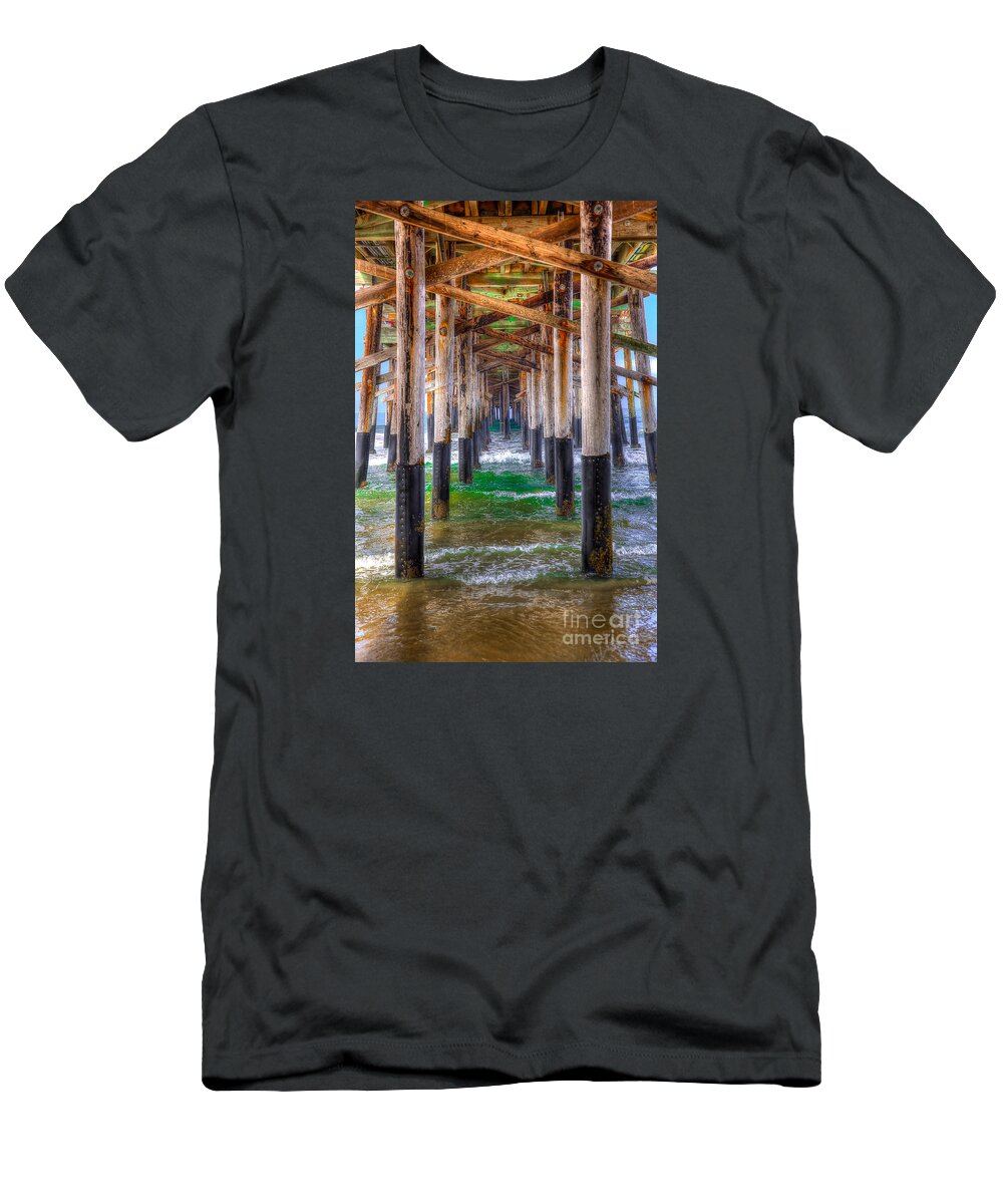 Newport Beach T-Shirt featuring the photograph Newport Beach Pier - Summertime by Jim Carrell