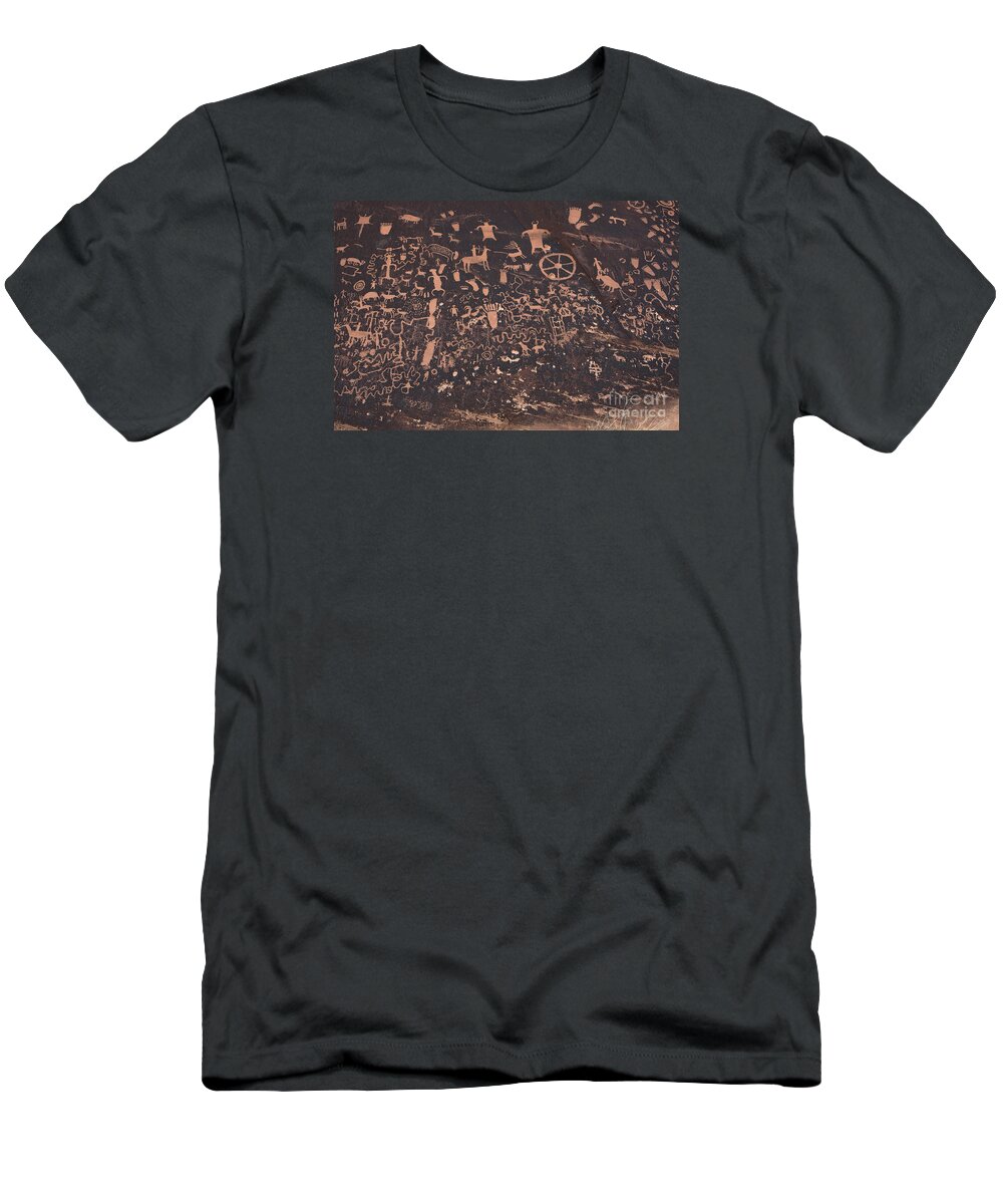 Newspaper Rock T-Shirt featuring the photograph Newspaper Rock by Jim Garrison