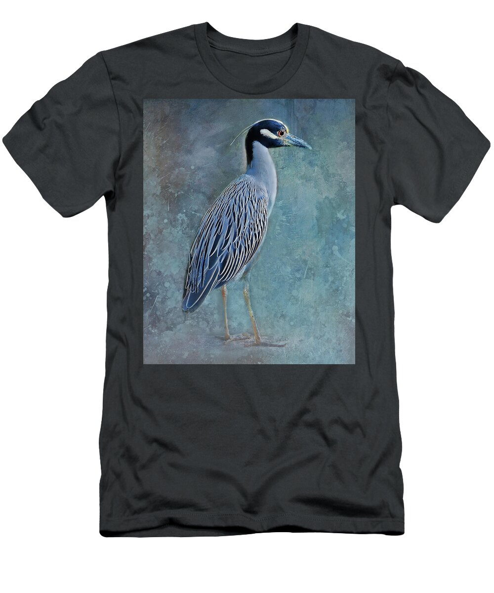 Yellow Crowned Night Heron T-Shirt featuring the photograph Night Heron Blues by HH Photography of Florida