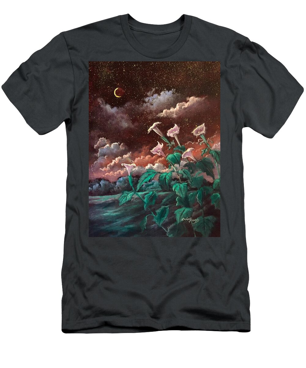 Night T-Shirt featuring the painting Night Song by Rand Burns
