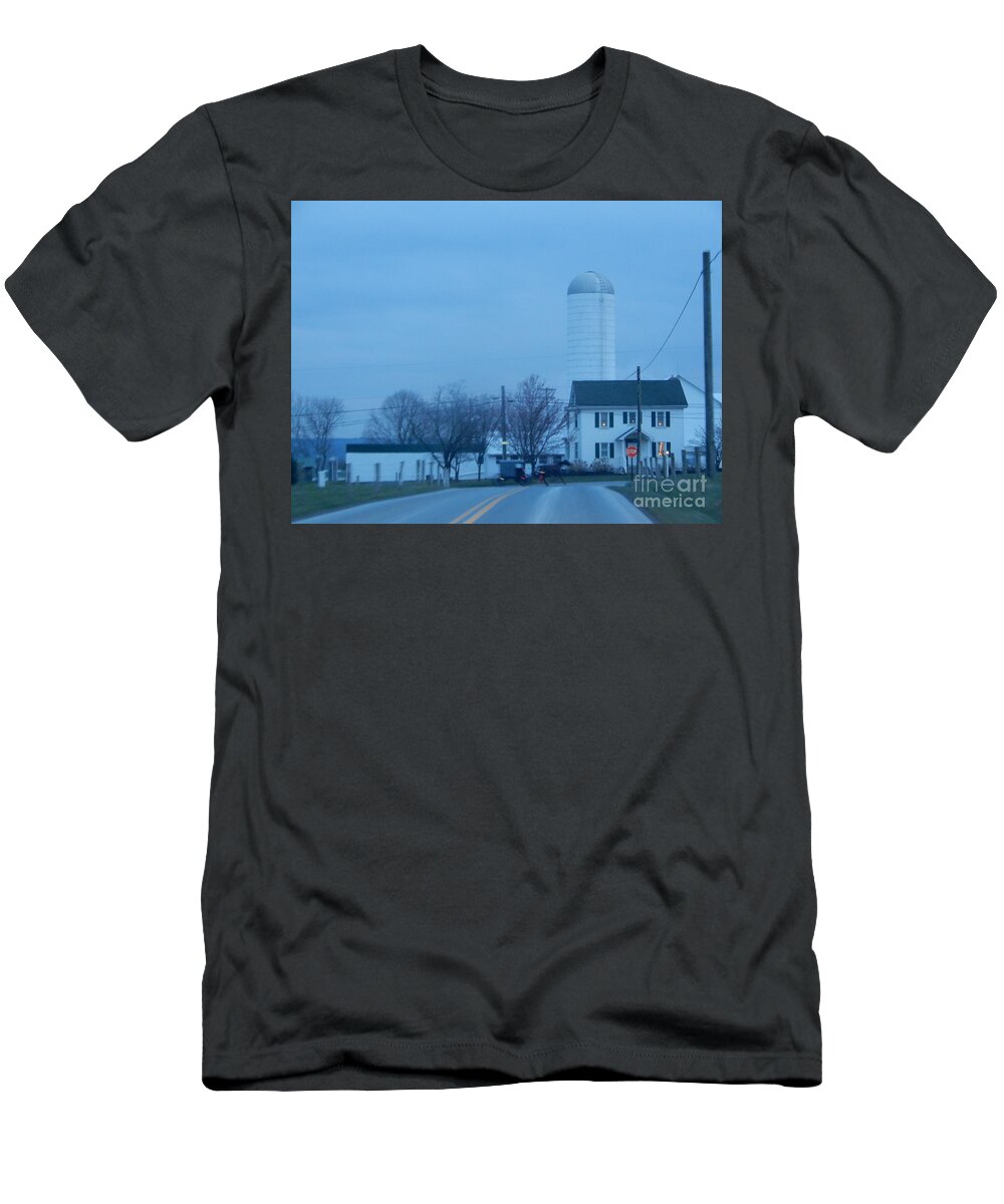 Amish T-Shirt featuring the photograph Nightfall by Christine Clark