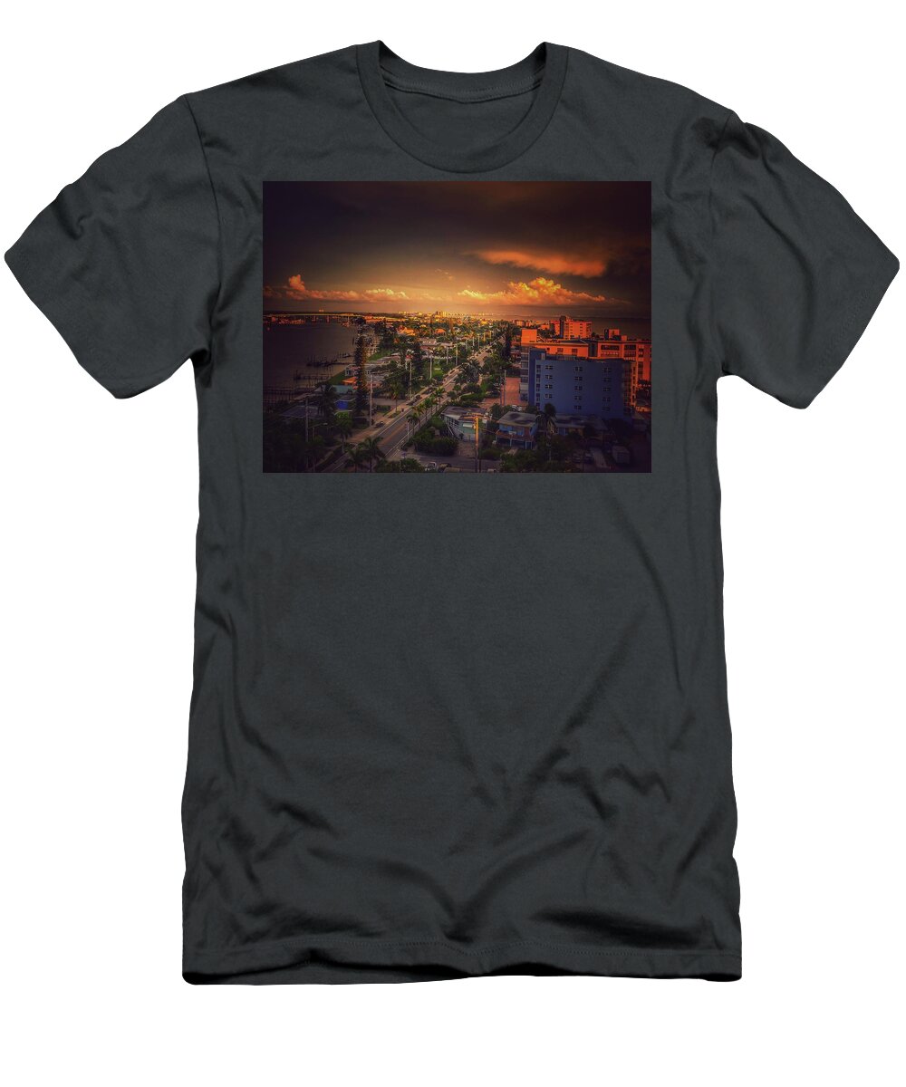 Fort Myers Beach T-Shirt featuring the photograph Ninth Floor Morning View by Shelley Smith