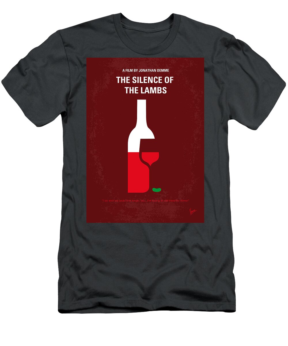 The Silence Of The Lambs T-Shirt featuring the digital art No078 My Silence of the lamb minimal movie poster by Chungkong Art