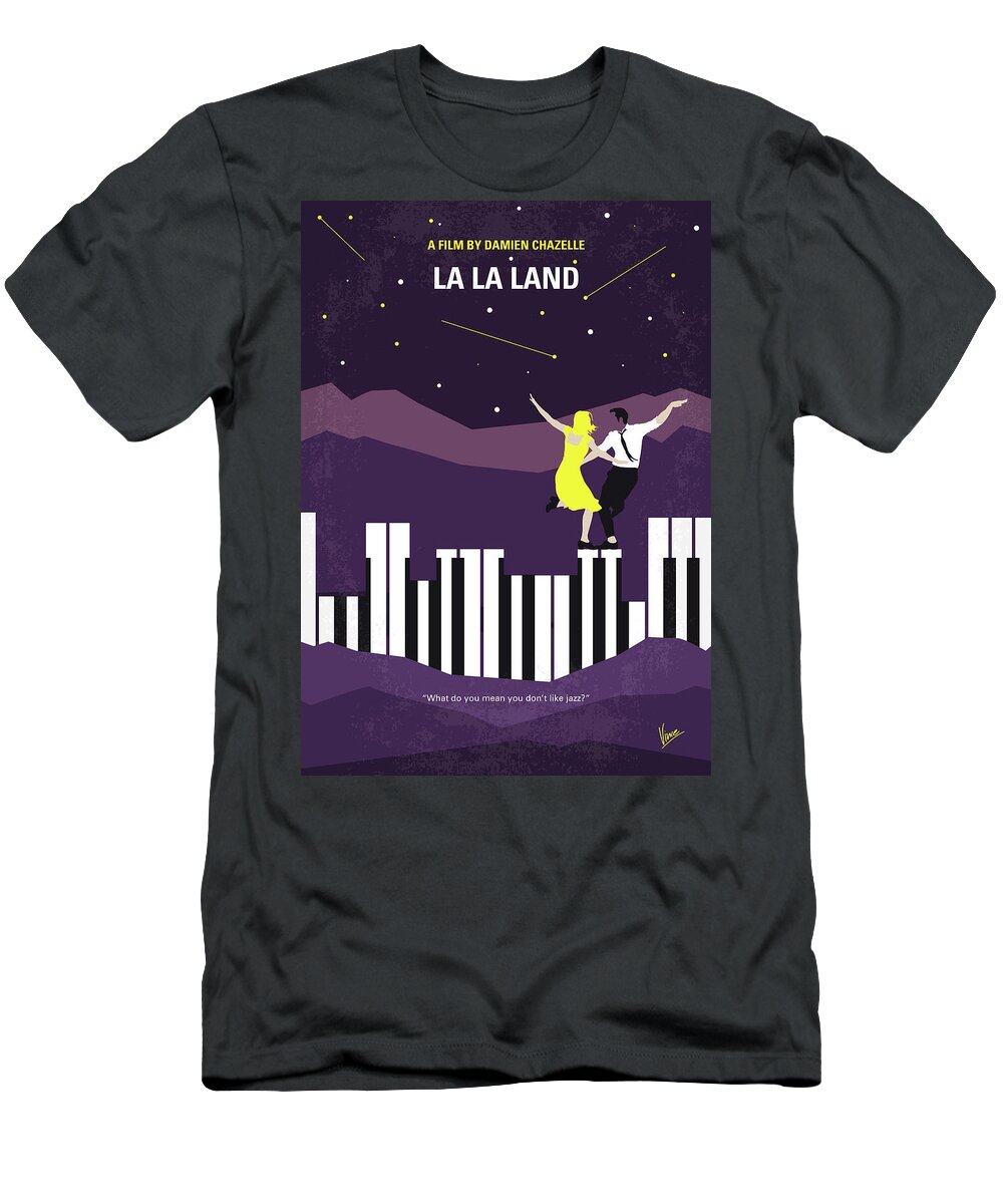 La T-Shirt featuring the digital art No756 My La La Land minimal movie poster by Chungkong Art