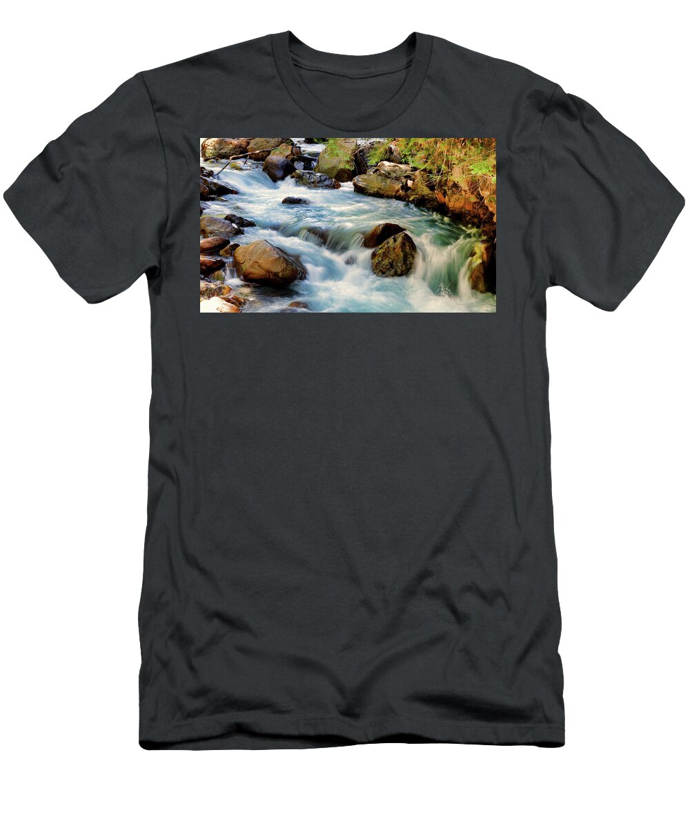 River T-Shirt featuring the photograph Nooksack River by Rick Lawler