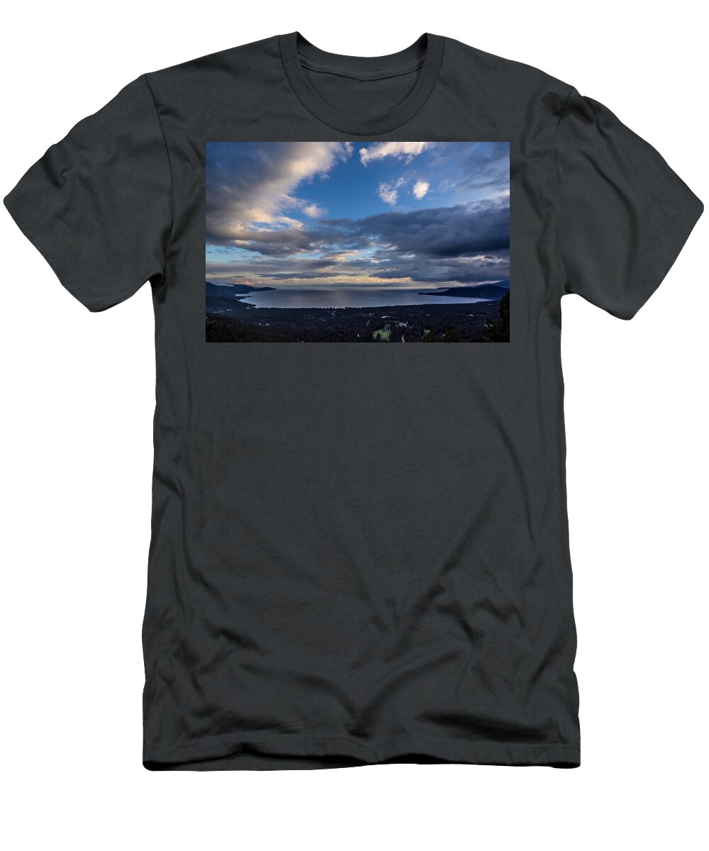 North Tahoe Storm Lake Sunset T-Shirt featuring the photograph North Tahoe Storm by Martin Gollery