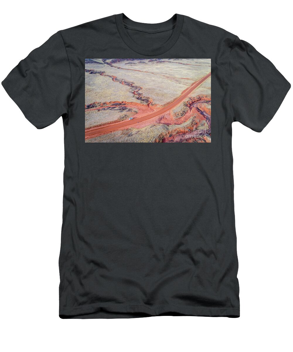 Colorado T-Shirt featuring the photograph northern Colorado foothills aerial view by Marek Uliasz