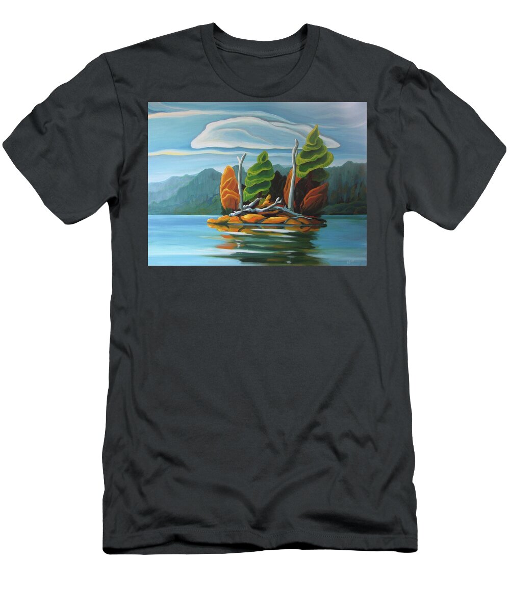 Group Of Seven T-Shirt featuring the painting Northern Island by Barbel Smith