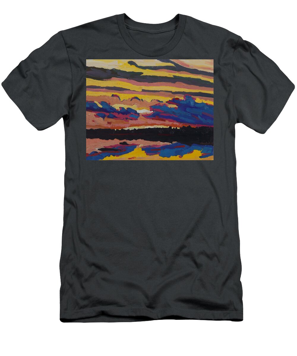 1831 T-Shirt featuring the painting Not Just Another November Sunset by Phil Chadwick