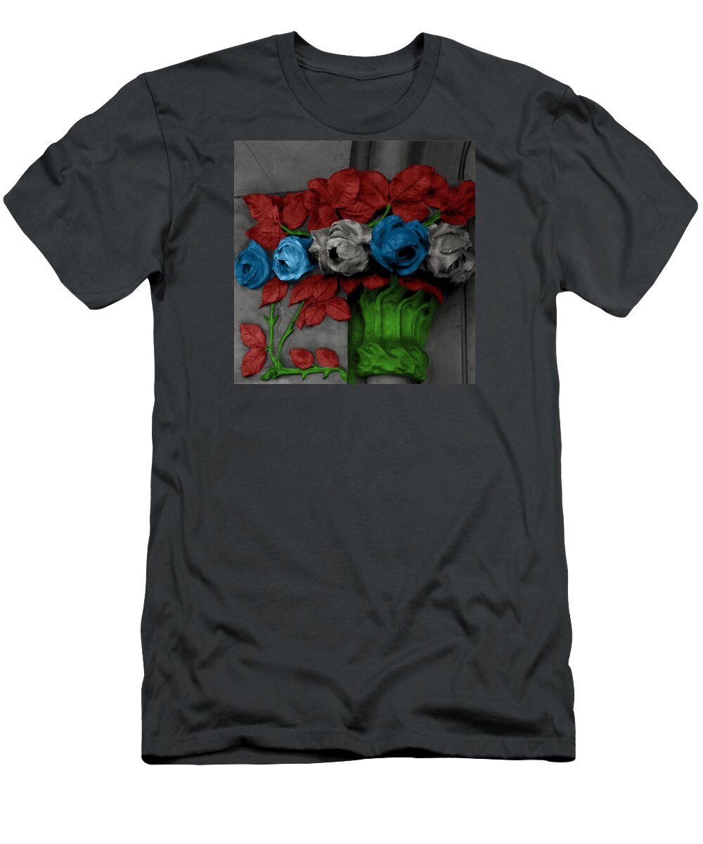 Rose T-Shirt featuring the photograph Not the red roses by Emme Pons