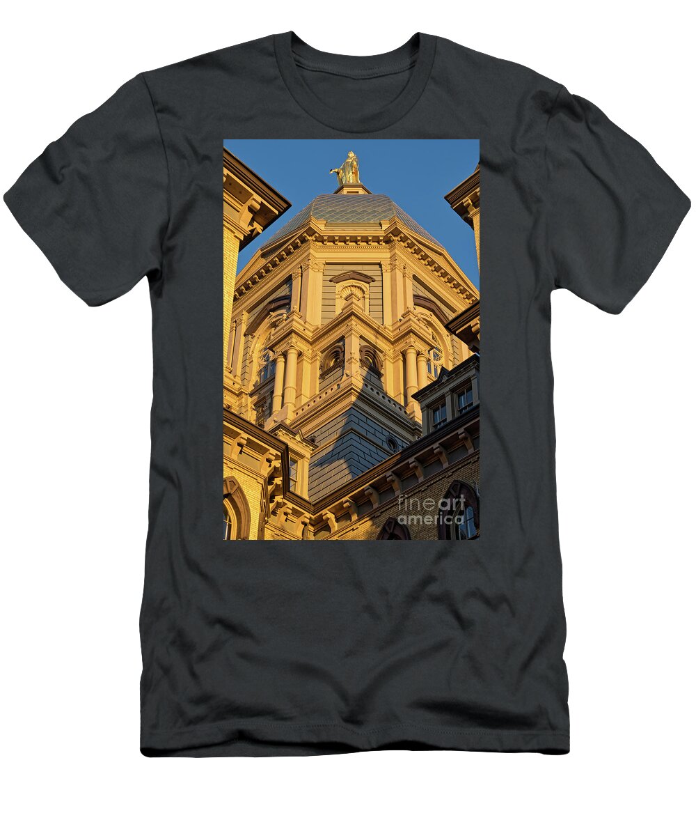 Building T-Shirt featuring the photograph Notre Dame Dome by Jerry Fornarotto