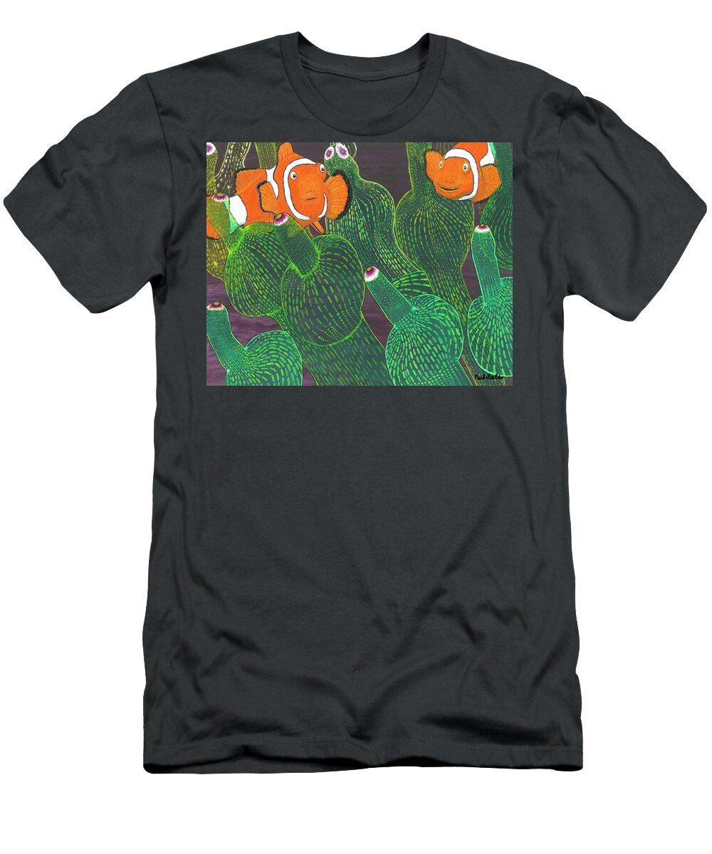 Clown Fish T-Shirt featuring the painting November by Paul Fields