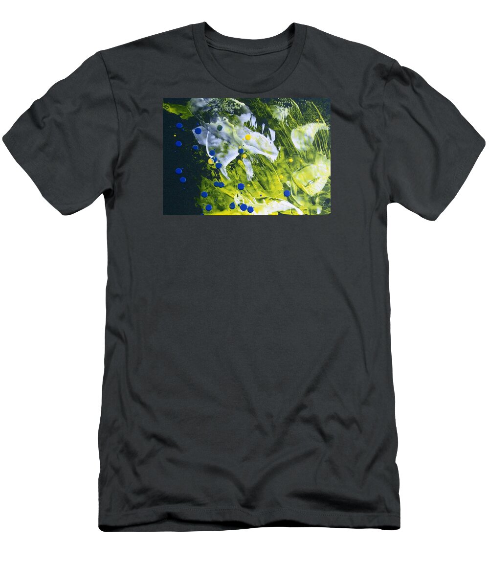 Abstract T-Shirt featuring the painting Now by Louise Adams