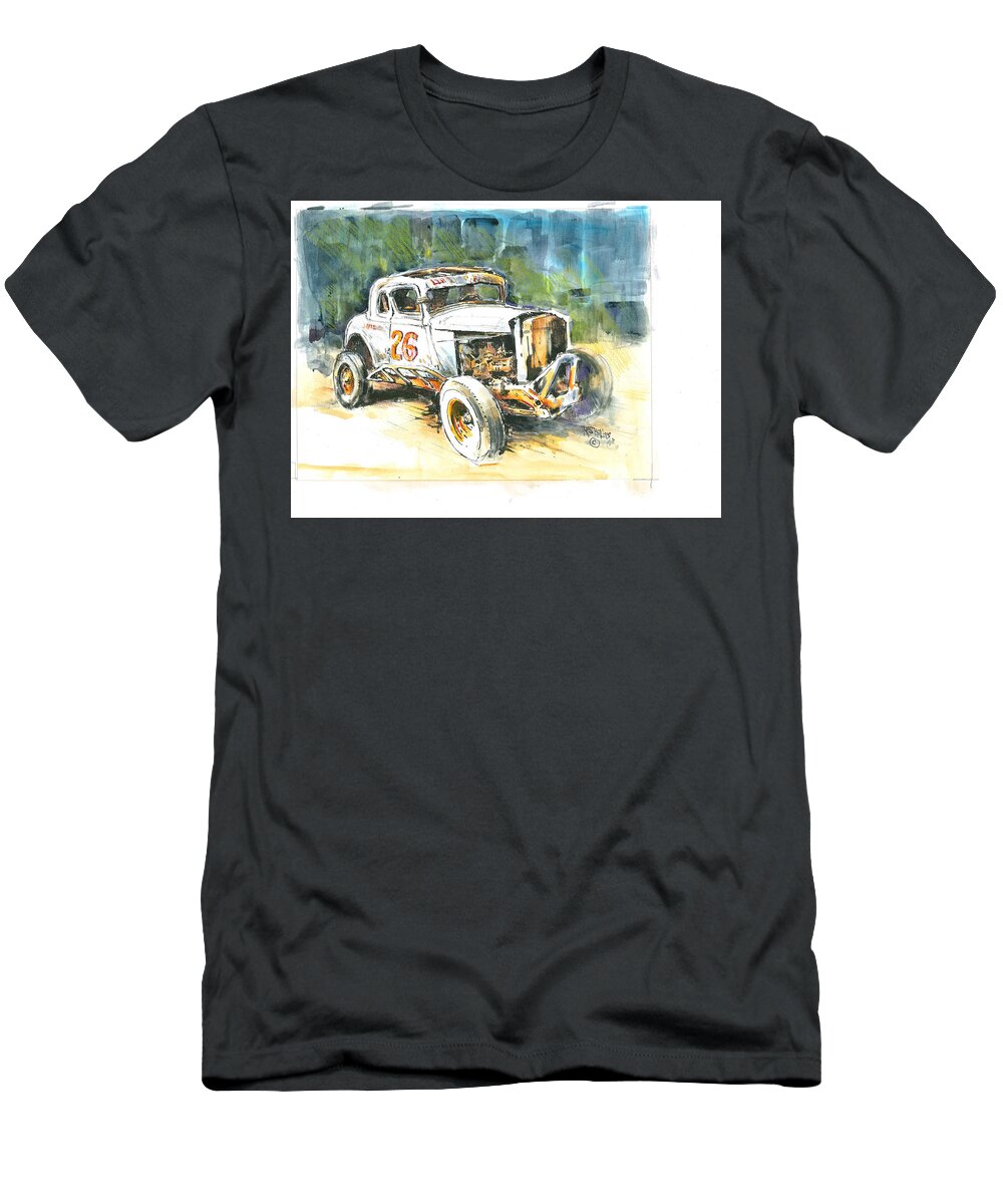 Jalopy T-Shirt featuring the painting Number 26 by Ronald Shelley
