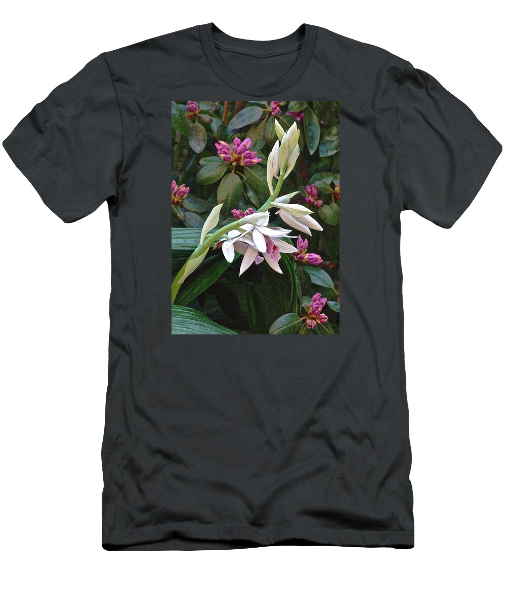 Orchid T-Shirt featuring the photograph Nun Orchid by Janis Senungetuk