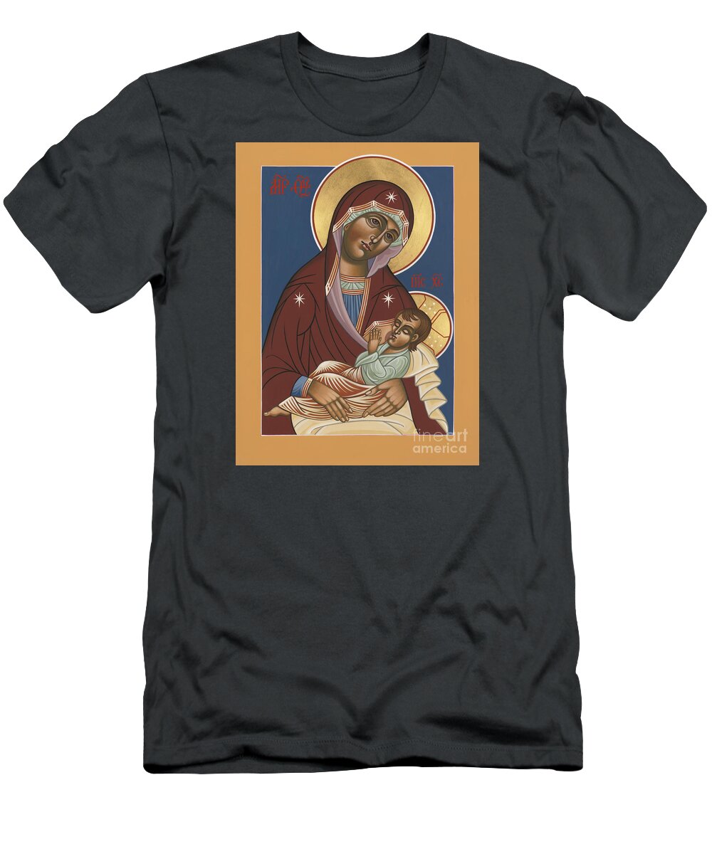 Nursing Icon Of The Mother Of God T-Shirt featuring the painting Nursing Icon of the Mother of God 174 by William Hart McNichols