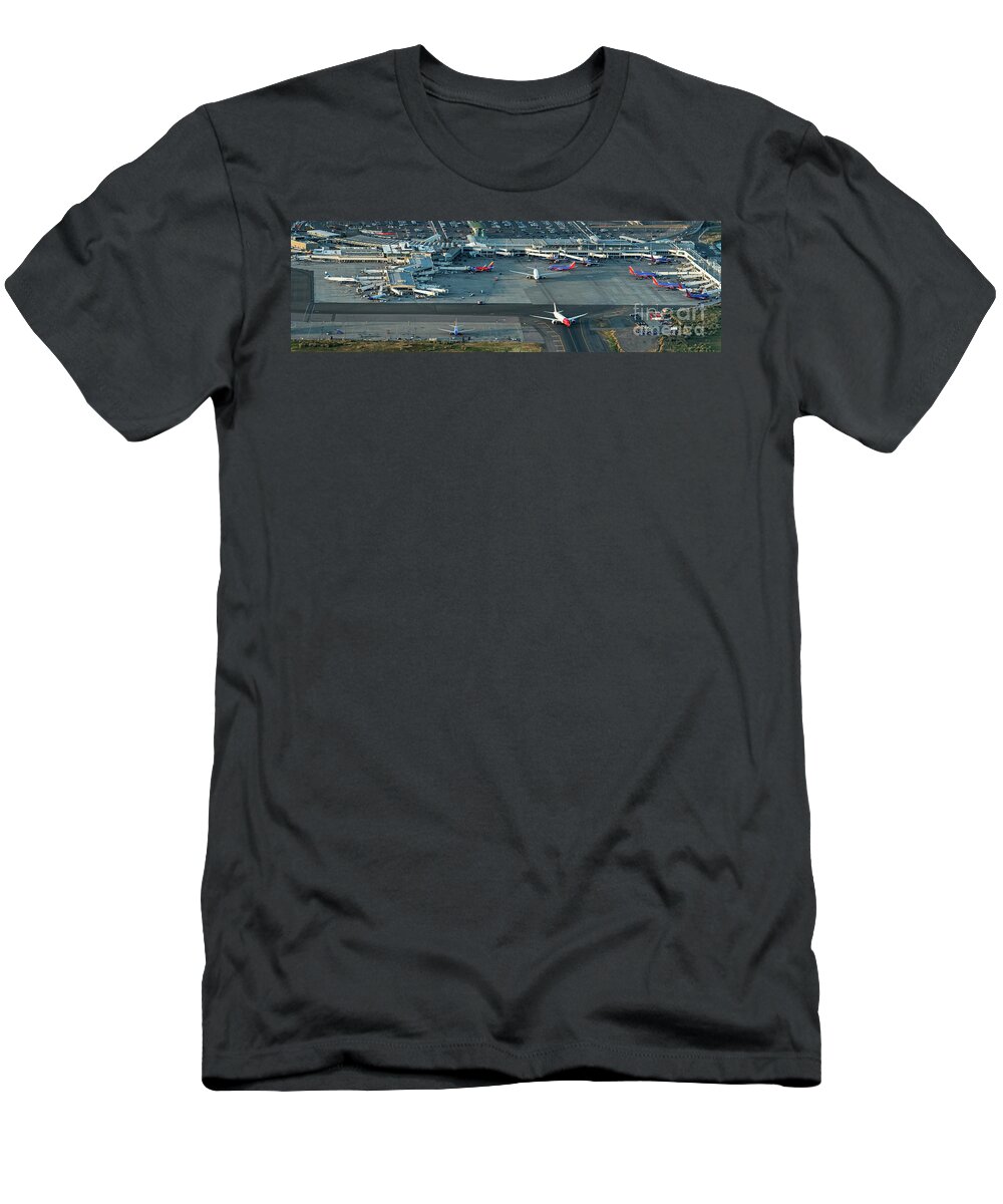 Oakland International Airport T-Shirt featuring the photograph Oakland International Airport by David Oppenheimer