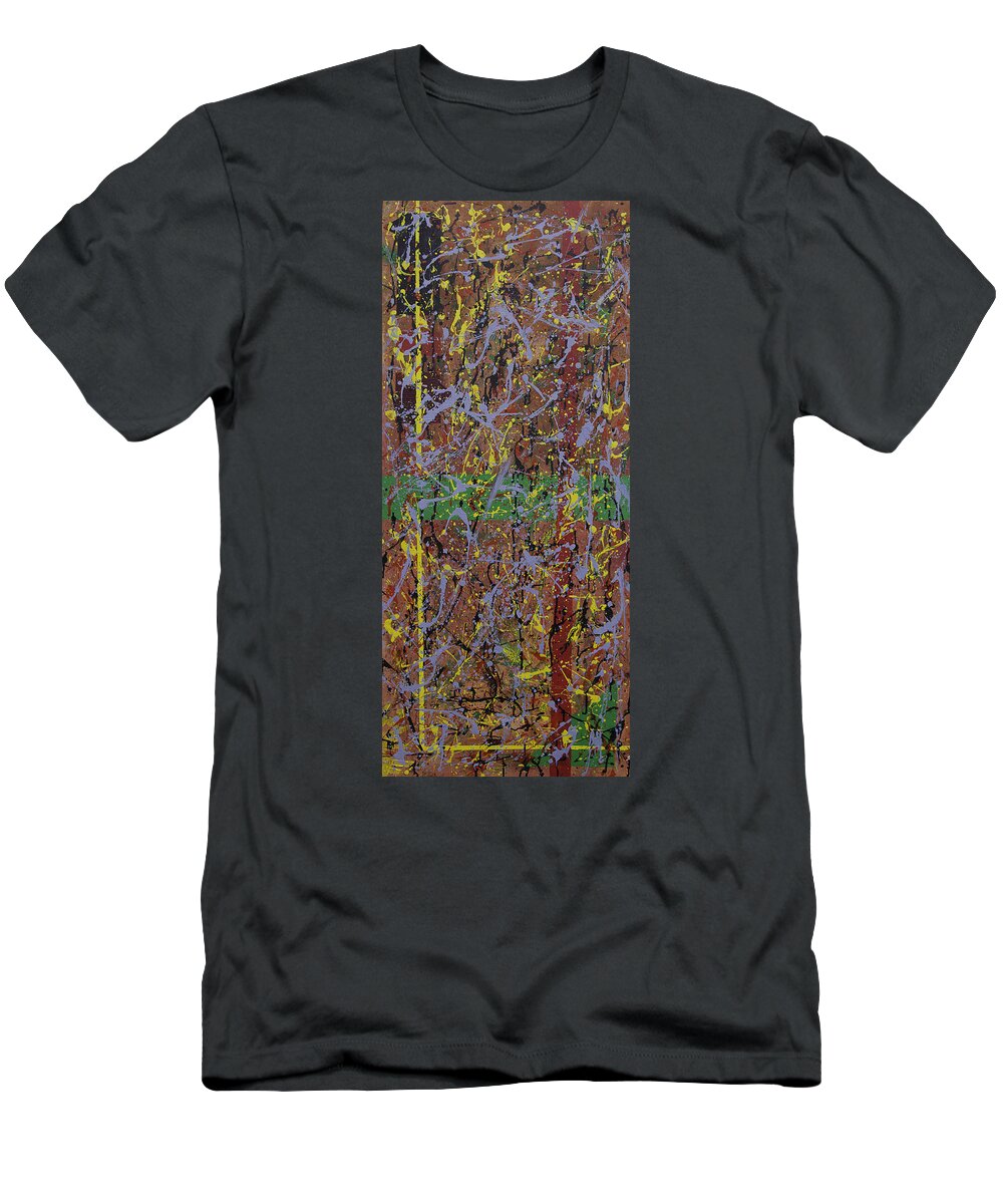 Abstract T-Shirt featuring the painting Obama Bin Ladin by Julius Hannah
