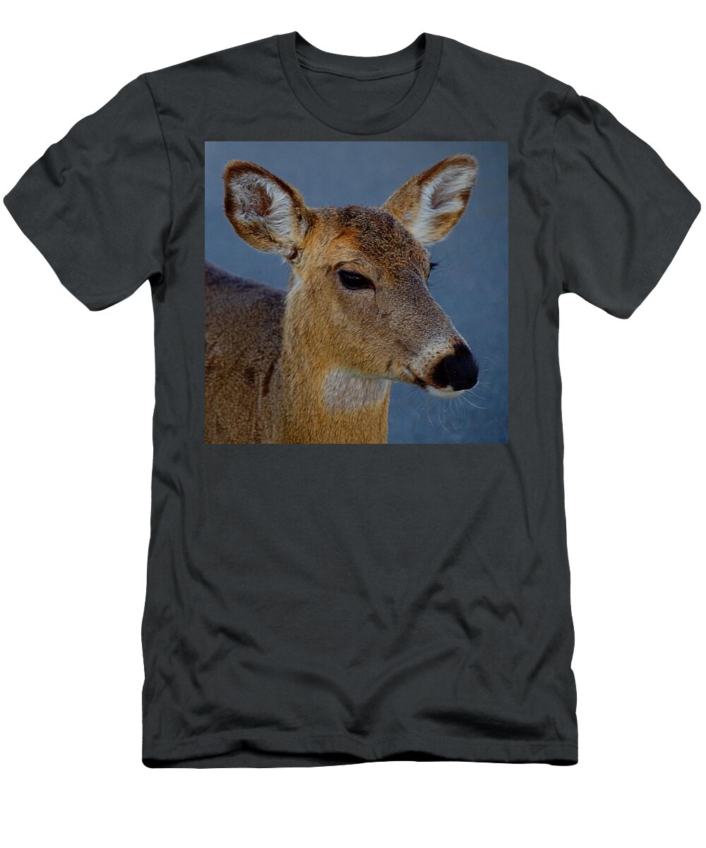 Deer T-Shirt featuring the photograph Ocean Deer I I I by Newwwman