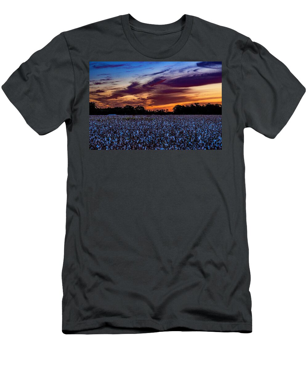October Cotton Prints October Cotton Matted Prints T-Shirt featuring the photograph October Cotton by John Harding