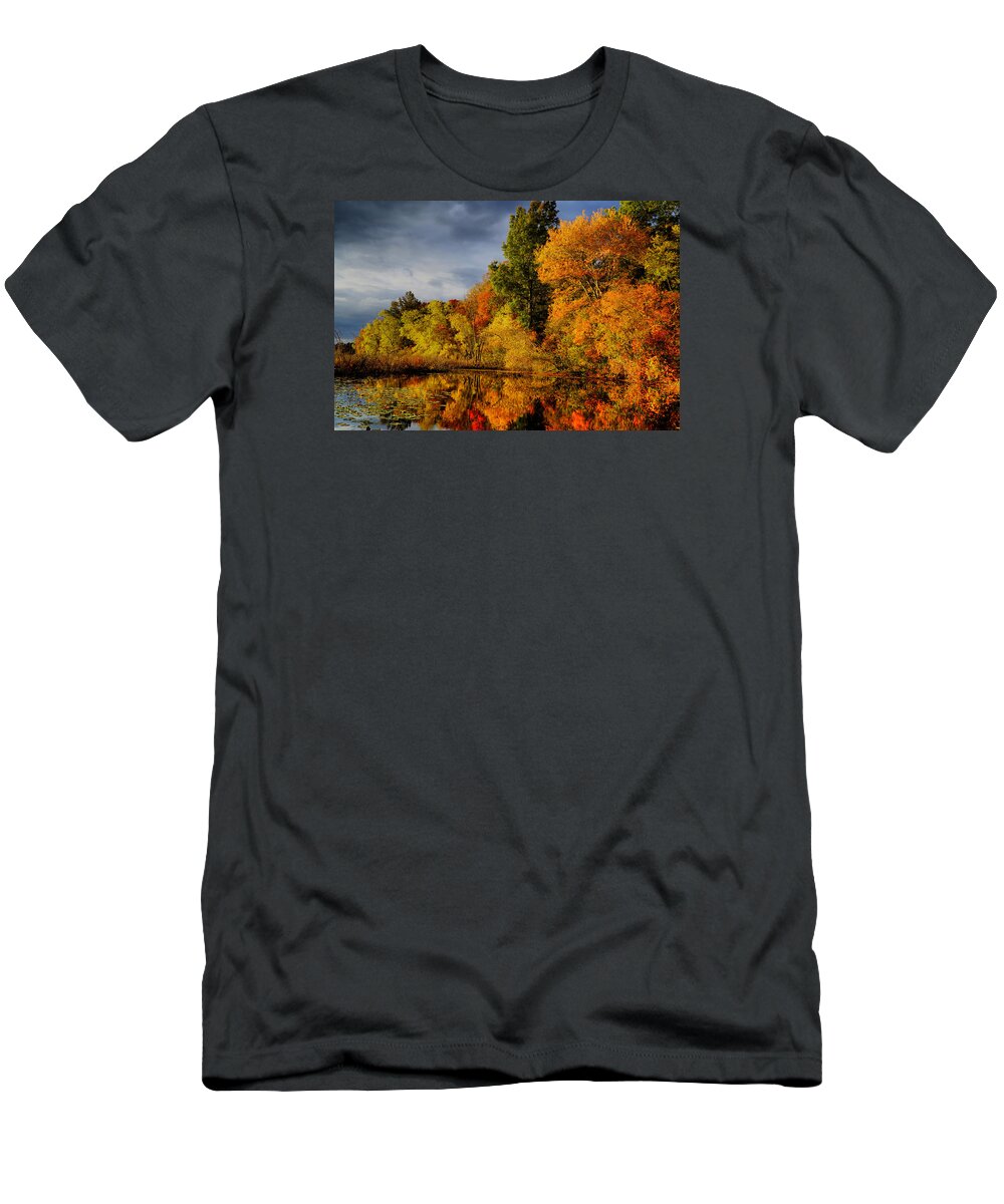 October T-Shirt featuring the photograph October Foliage by Lilia S