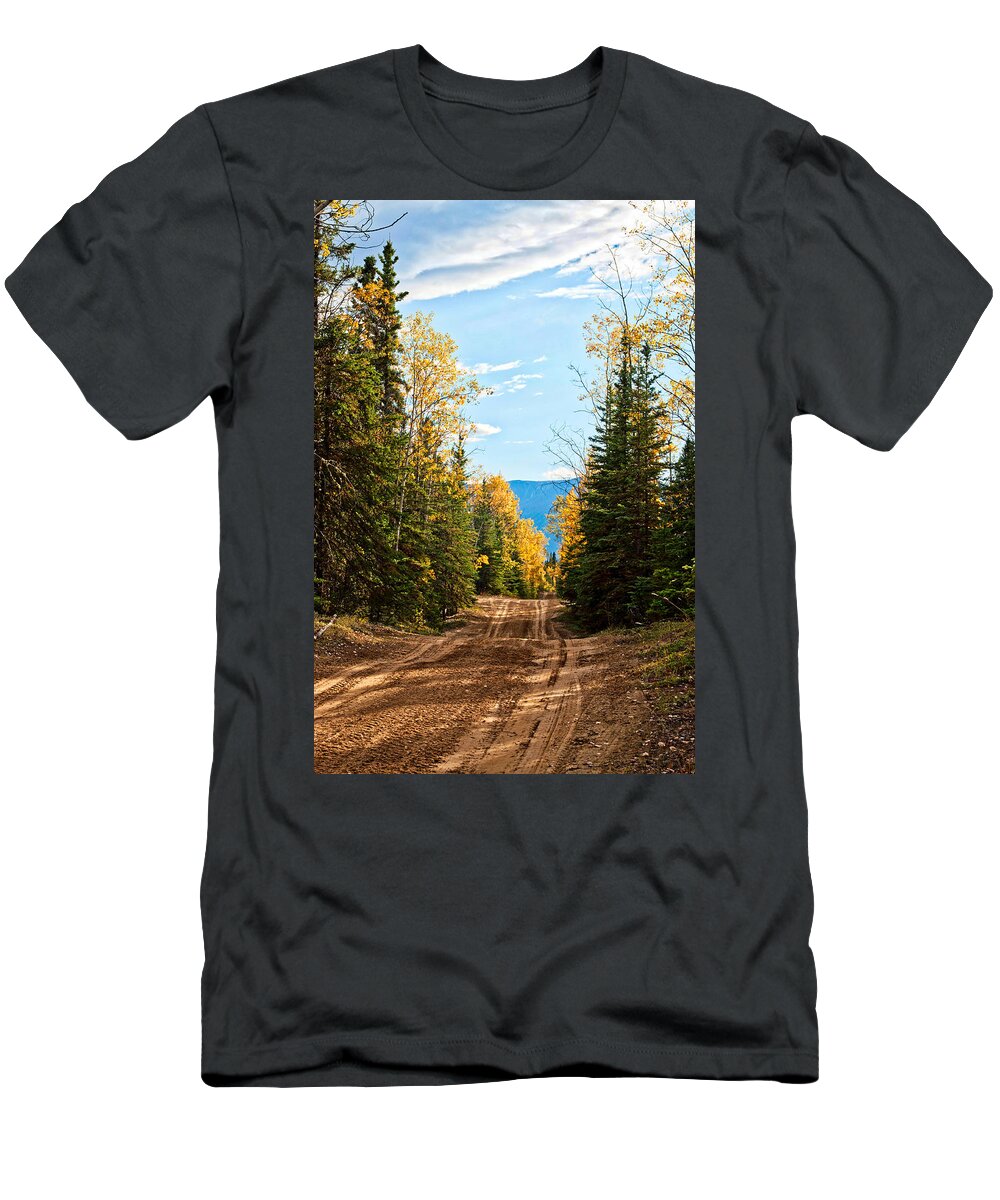 Off The Alaska Highway T-Shirt featuring the photograph Off the Alaska Highway by Cathy Mahnke